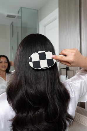 FRAMAR Щітка для волосся без заплутування - для довгих волосся, дамська, для мокрого волосся, розпушувач, антизаплутування, для кучерявого волосся (в клітинку)