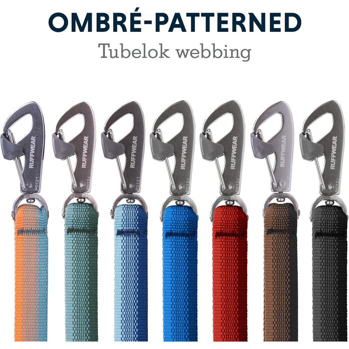 RUFFWEAR Front Lead, lightweight, 1.5 m, Strong lead with padded handle and secure swivel Crux Clip, compact, flat Tubelok webbing, Moonlight Fade