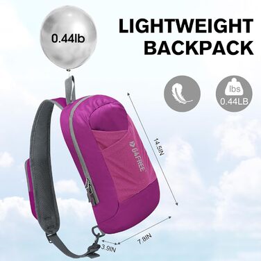 G4Free Сумка на плече, RFID-захист, кросбоді рюкзак з передньою кишенею, для походів, щоденний рюкзак, нагрудна кишеня для жінок та чоловіків (фіолетовий)