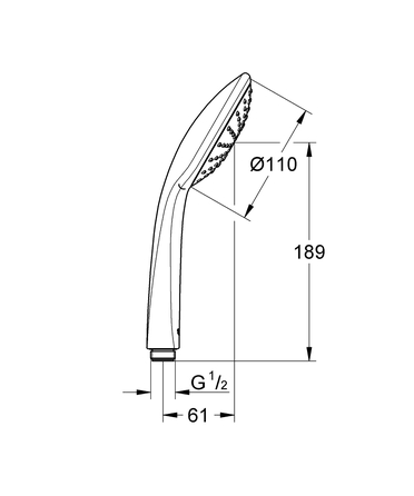 Душова лійка Grohe Euphoria 110 Mono 27265000, хром