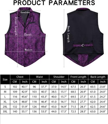 Жилет чоловічий Вікторіанський Стимпанк Готичний з Пайслі. Чорний/Сріблястий. Для вечірок, Halloween, формальних заходів