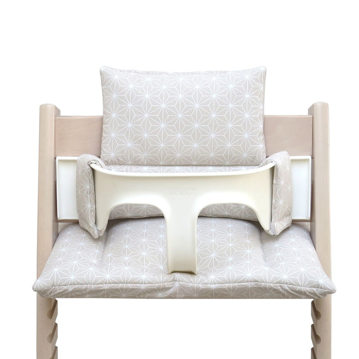 Blausberg Baby набір сидінь для стільця Stokke Tripp Trapp, водонепроникний, сертифікований Oeko-Tex, бежевий Happy Star, зроблено в Німеччині