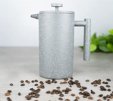 Кавоварка Olé Doppelwandiger з нержавіючої сталі 18/10, 3 чашки, 0.35л, сірий граніт