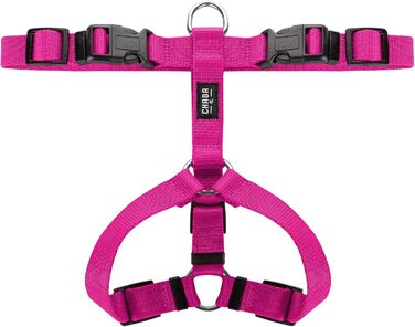 Шлейка для собак Chaba Guard для малих та середніх порід, контрольована, протисмикова, регульована, зручна, легка, класична, розмір M, фуксія/рожева