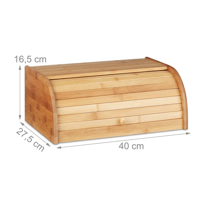 Relaxdays Bread Box Bamboo