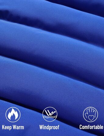 Чоловічий зимовий жилет AIEOE з утеплювачем, степване пошиття, жилет без рукавів, синій, розмір XL