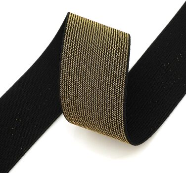 Жіночий еластичний пояс-гумка з золотою пряжкою для суконь, чорний, розмір 28-30