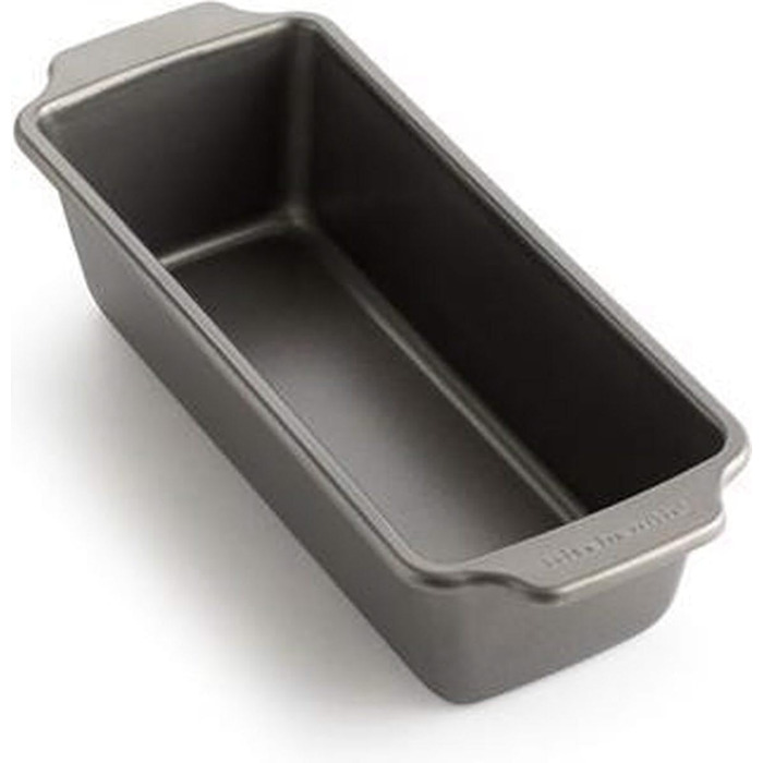 KitchenAid Bakeware Aluminized Steel Aluminized Steel PFAS-free Non-stick 27x11 cm Loaf Pan for Cakes, Bread, Meatloaf, Freezer safe, Oven safe up to 230°C, Dishwasher safe, Grey
