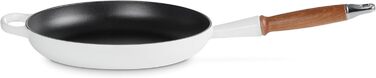Сковорода Le Creuset Signature чавунна з дерев'яним ручками, 2.25 л (біла)