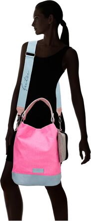 Сумка жіноча Fritzi Izzy Olga Canvas Hobo (бавовна) через плече, міська, пляжна, веганська, з чохлом для окулярів, 37x27x17 см, чорний/рожевий/помаранчевий/зелений/блакитний/рожевий/ліловий/м'ятний/бежевий/неоновий рожевий