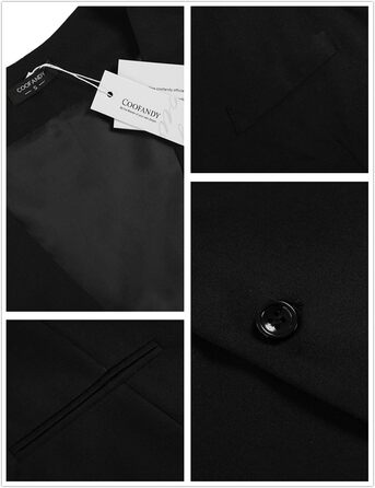 Чоловіча жилетка COOFANDY: чорна, для ділового стилю, вечірки, весілля, XXL