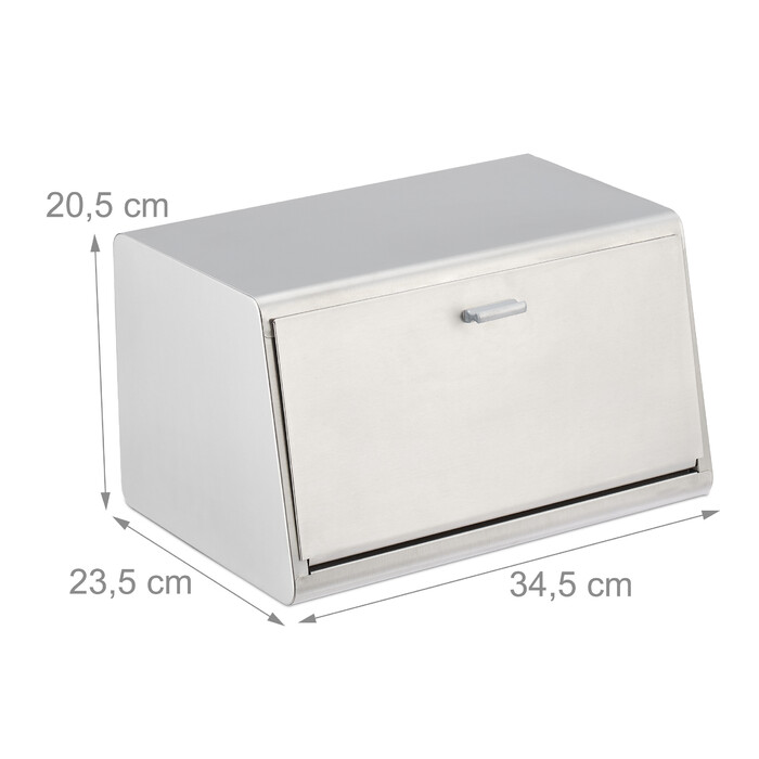 Relaxdays Stainless Steel Bread Box