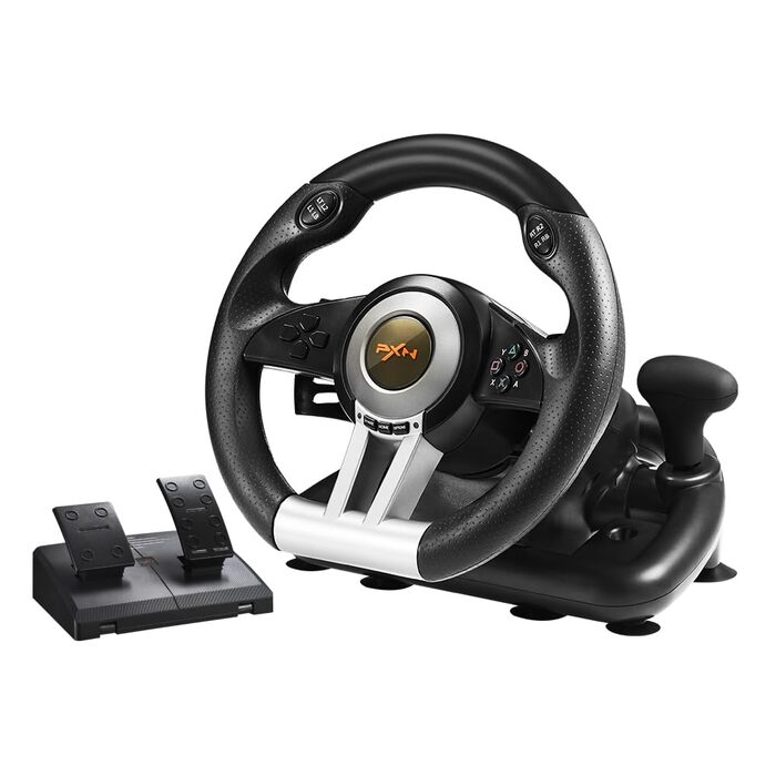 PXN V3 Pro - Геймерське кермо з педалями для ПК, PS4, PS3, Xbox, Nintendo Switch (180°, вібрація, перемикач)