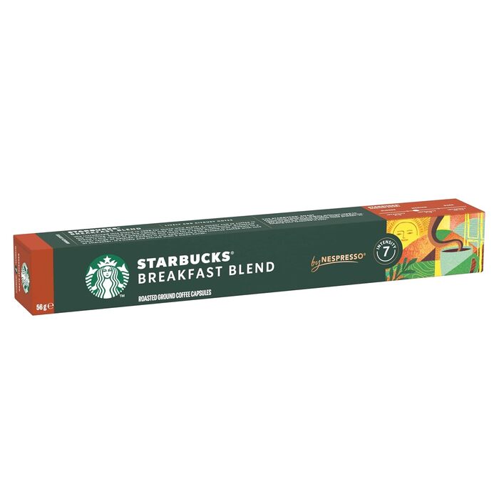 Кава Starbucks Breakfast Blend Nespresso, середнього обсмаження, капсули 6 x 10 (60 капсул) 10 г (6 шт.)