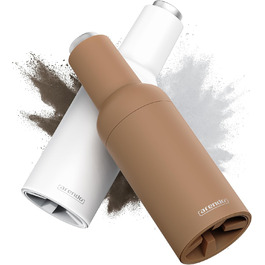 Arendo - Electric Salt and Pepper Mill Set - 2 Piece Set - One-Handed Operation - Grinds Automatically When Tilted - Salt and Pepper Dispenser - Spice Mill with Ceramic Grinder - Grind Size Infinitely Adjustable