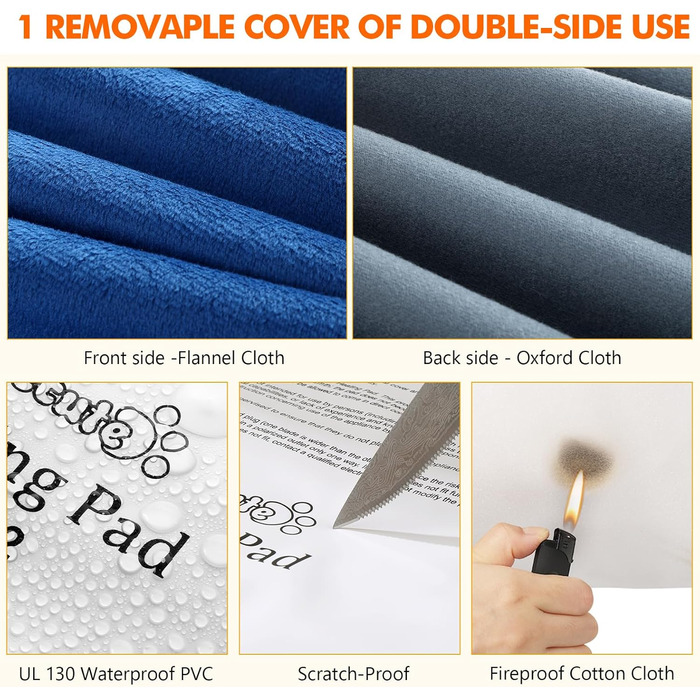 Електричний килимок для домашніх тварин Pecute - зі стабільною температурою, 40x50 см