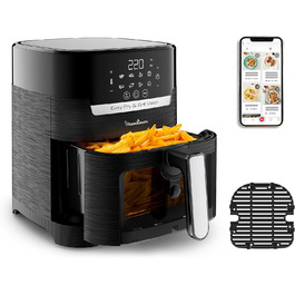 Фритюрниця та гриль Moulinex Easy Fry & Grill Vision 4.2L з вікном, чорний, EZ5068