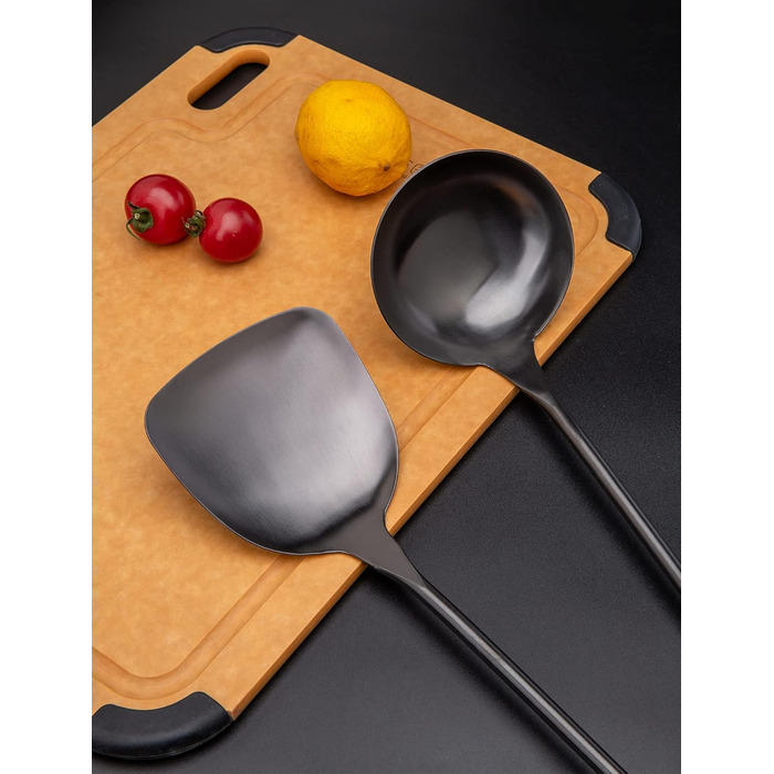 Набір кухонного силікону Kellet: лопатка-ложка з нержавіючої сталі 304, 36.2-38.1 см