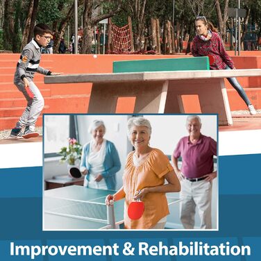 Набір для пінг-понгу Abco Tech: 4 ракетки з м'яким покриттям та 6 м'ячів, для професійних та любительських ігор, 2-4 гравці