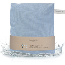 Bathtub | Revolutionary Comfort for Bathtub, Shower & Whirlpool | Washable & Quick-Drying Bath Pillow in | Wellness Bathtub Accessories Handmade in EU (Blue, Seat Cushion)