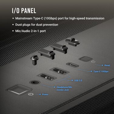 Корпус для ПК GEH Antec C8 Wood Full Tower чорного кольору