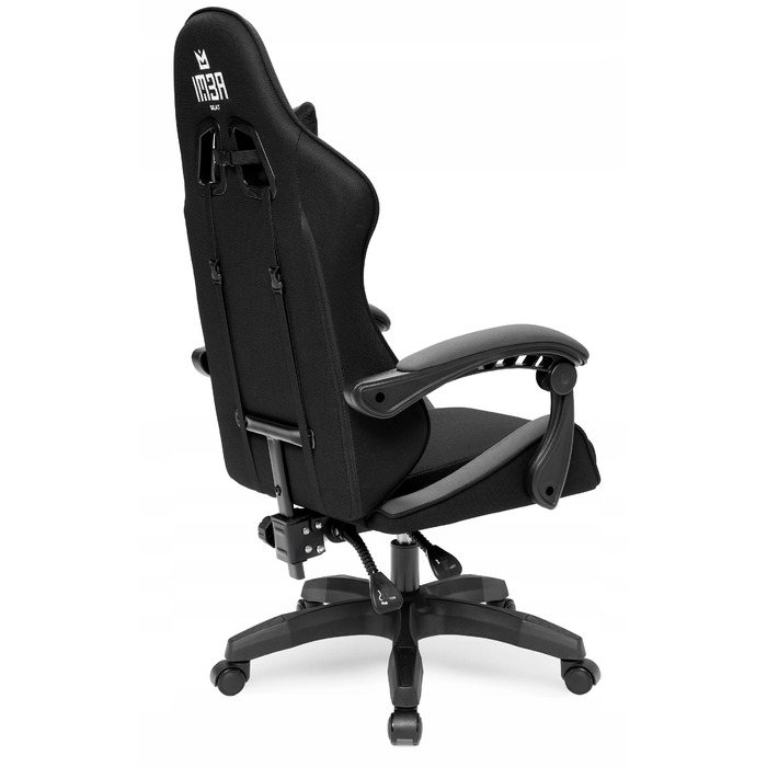 Ігрове крісло IMBA seat Strider, тканина, чорно-сіре