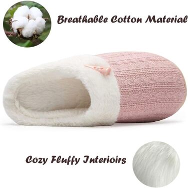 Домашні тапочки для жінок NineCiFun з меморі-піною, пухнасті, для дому та вулиці, з антиковзкою підошвою, з теплим плюшевим підкладкою, сірі (світло-сірі), 40/41.5 EU, Babyrosa