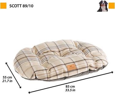 Крісло-лежанка для собак та котів Ferplast, 78x50x15 см, блакитне, з візерунком, лежанка для маленьких тварин