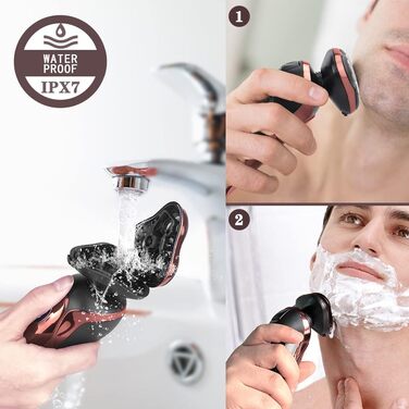 Електричний гострою для чоловіків Amurhey 5-в-1 з тримером, 3 насадки, 99 хв роботи, для сухого та вологого гоління, станція зарядки, подарунок для чоловіків