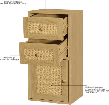 Magic DIY Cube Storage Organizer, Stackable Cubes for Home, Books, Clothes, Toys, Modular Storage System, Closet Organizer, Bookshelf, Closet (French (Yellow Oak, Rattan Cube))