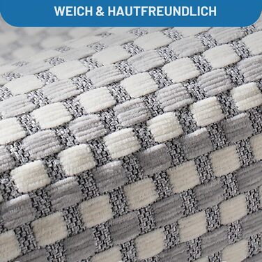 Килимок для ванної кімнати Badteppich Chenille, протиковзкий та вологопоглинаючий, 50x150 см, світло-сірий