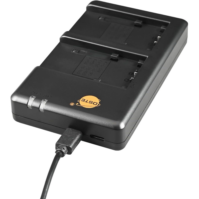 Подвійний зарядний пристрій DSTE NP-FH50 USB для Sony NP-FP50, NP-FH100, NP-FV50, NP-FV/FP/FH акумуляторів, Micro-USB