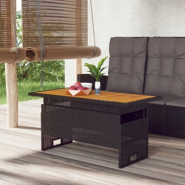 Прямокутний стіл з техноротанга VidaXL, 100 x 50 x 63 см