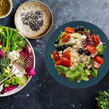 Relaxdays Two-tone stainless steel salad bowl