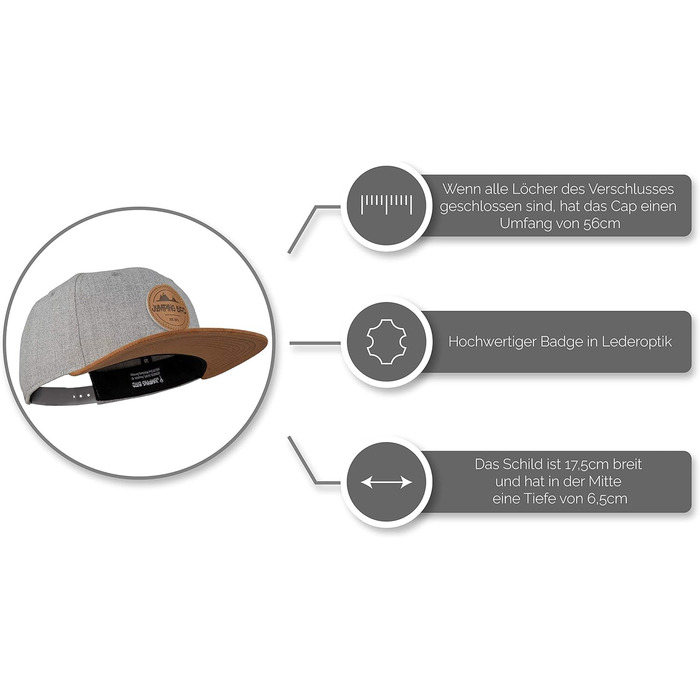 Кепка бейсболка Jumping Bird для чоловіків • Зручна snapback кепка для активного відпочинку • Регульований розмір, легко миється, світло-сіра