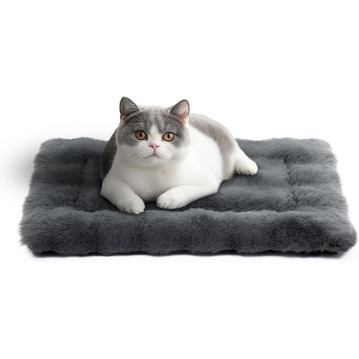 М'яка ковдра для котів Mora Pets - тепла, антиковзаюча, 56 x 35.5 см, темно-сіра