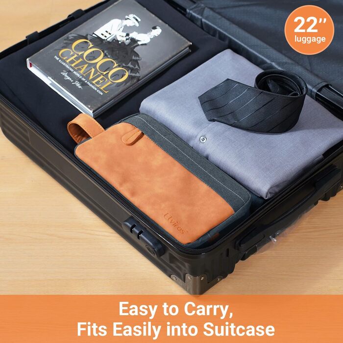 Чоловічий дорожній туалетний набір Elviros, подарунок для чоловіків, з можливістю підвішування, Dopp Kit, водонепроникний, з PU-шкіри, велика місткість, для подорожей та ванної кімнати (Морська синя, поверхня з PU-шкіри)