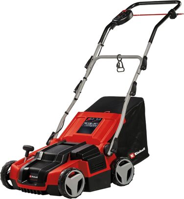 Einhell Electric Scarifier-Aerator GE-SA 1435/1 (1.4 kW, 35 cm working width, 4-stage depth adjustment, 28 L collection bag)