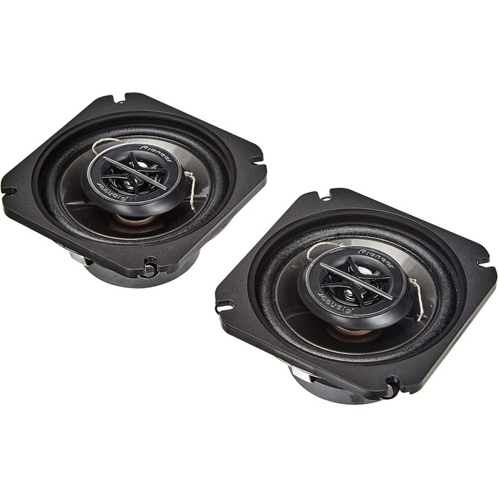 Автомобільні коаксіальні динаміки Pioneer TS-1002I 10 см, 2-смугові, 120Вт, з решіткою, потужний звук, висока чутливість, глибина монтажу 43 мм, набір з 2 штук