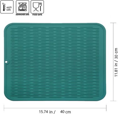 Килимок для сушіння посуду WXFLGH 40 x 30 см, силіконовий, антиковзний, для кухні