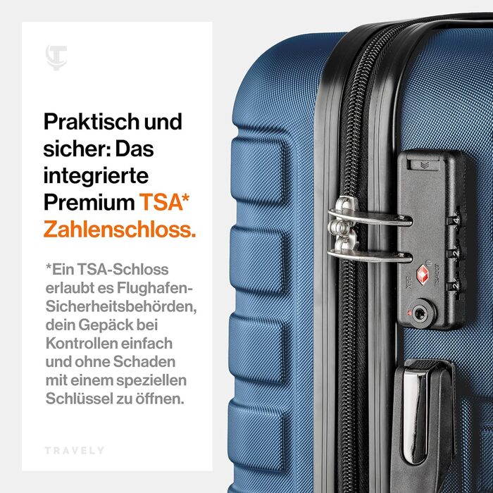 Чемодан Trevey з полікарбонату, 67 см, об'єм 60 л: міцний, з TSA-замком, для подорожей, ручна поклажа (55x35x25 см)