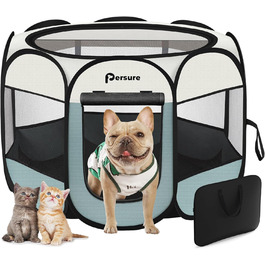 Клітка-загон для собак, цуценят та котів. Переносний загон для собак великих порід. Загон для собак в приміщенні та на вулиці. З сумкою для перенесення