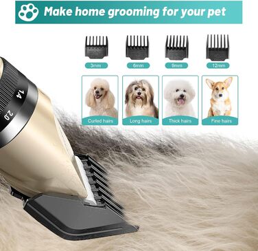Професійна машинка для стрижки собак та котів Sjpzwcrl – бездротова, акумуляторна, з LCD-дисплеєм