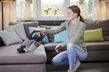 SEVERIN SEPURO акумуляторний ручний та стійковий пилосос з інноваційною технологією пилозбірників та акумулятором Einhell Power, бездротовий пилосос з мішком для алергіків, акумуляторний пилосос, HV 7185 (безмішковий варіант)