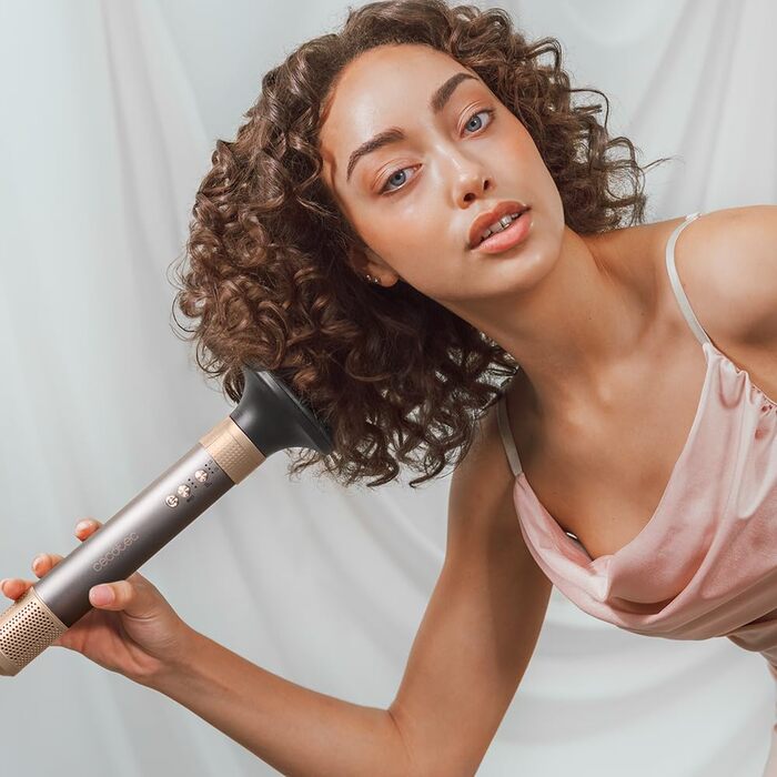 Фен-щітка Cecotec AirGlam Champagne 14 в 1 з технологією Coanda CeramicCare, 1400W, 14 насадок, для випрямлення та укладання волосся