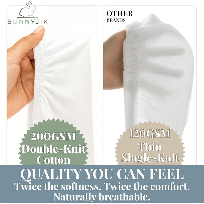 Набір постільних придатків Snuzpod 3 & 5: 2 шт. з органічної бавовни GOTS, 200gsm - м'які та товсті