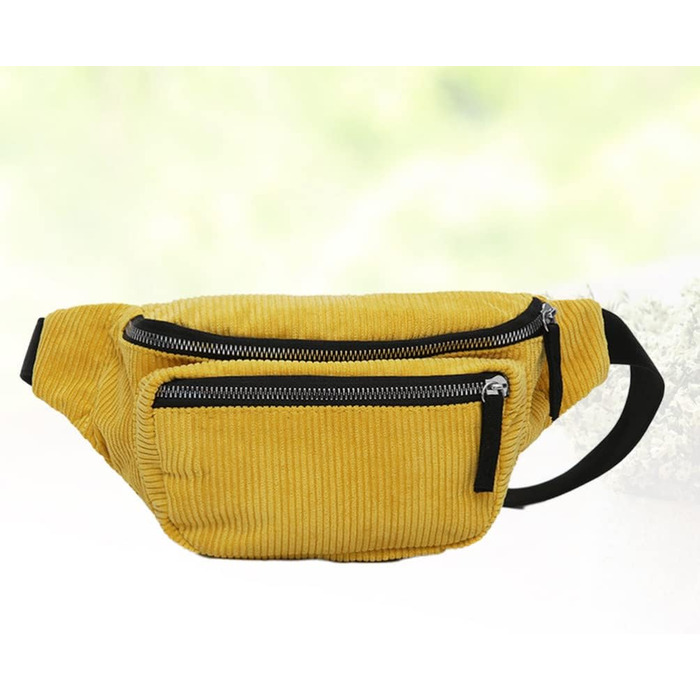 Жіноча бананка VALICLUD (2 шт.) - поясна сумка на талію, сумка через плече, зелена (жовта)