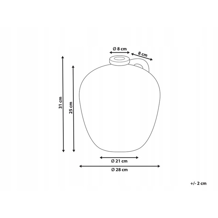 Декоративна керамічна ваза IPOH, 30 см, колір «зламаний білий»