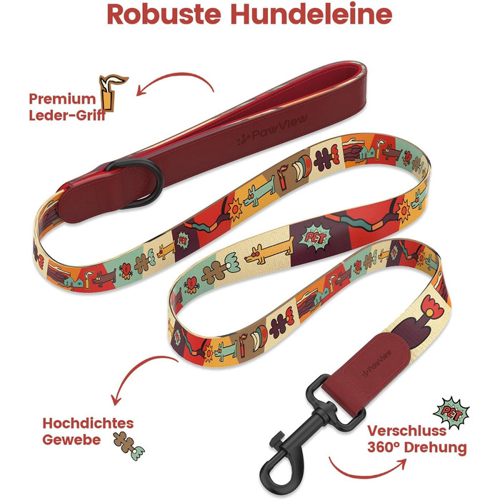 Набір повідка та нашийника для собак, регульований, для щоденних прогулянок, червоний, XS (22-30 см, повідка 1.5 м)