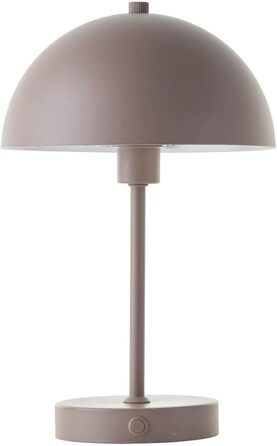 LED настільна лампа Mokebo® 'Leuchtturm' – бездротова, акумуляторна, диммер, USB-C, ретро, металева, тепле світло (Taupe)